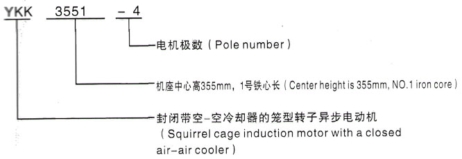 YKK系列(H355-1000)高压YKK450-8/6KV三相异步电机西安泰富西玛电机型号说明